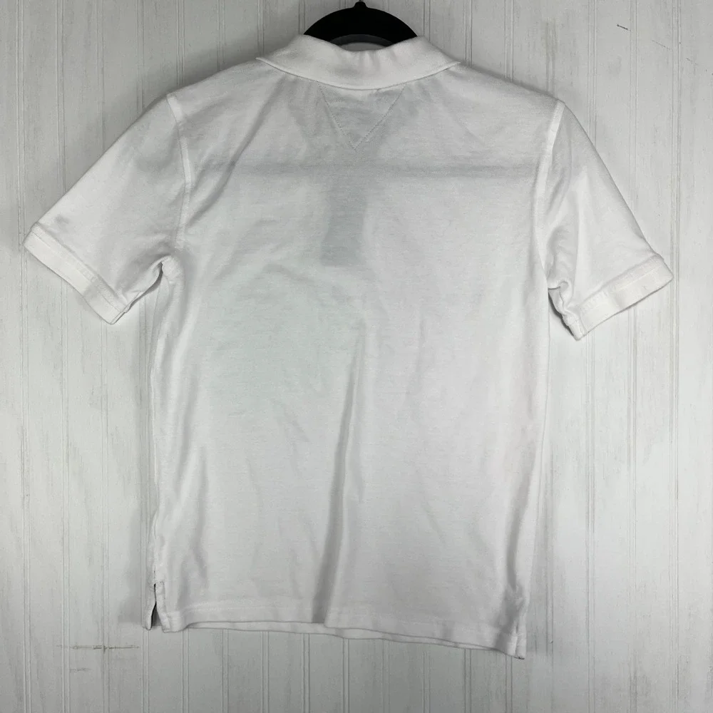 Tommy Hilfiger Polo Shirt‎ Logo Short Sleeve White Casual Top Size M